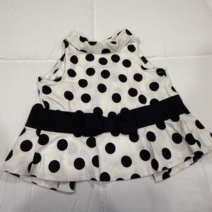 Janie and Jack Black and White Polka Dot Dress